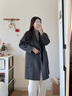 瑞秋兒（RUIQIUER）雙面羊毛大衣女裝秋冬季新款韓版保暖中長(cháng)款西裝高端羊毛呢外套女 深灰色  S 建議 90到105斤 曬單實(shí)拍圖