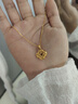 中國黃金（CHINA GOLD）黃金項鏈女999足金碎冰冰四葉草吊墜生日圣誕節平安夜禮物送女友 足金吊墜金重約2.0g配銀鏈【甄選禮盒】 曬單實(shí)拍圖
