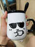 勤凱高顏值創(chuàng  )意馬克杯帶蓋勺陶瓷杯子女男生情侶款喝水杯辦公室咖啡杯 杯子+蓋子+專(zhuān)屬勺 中指 曬單實(shí)拍圖
