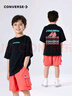 Converse匡威童裝男童短袖T恤夏季新款圓領(lǐng)透氣舒適中大童涼感上衣t恤 正黑色 160 /76 【建議身高152-158cm】 曬單實(shí)拍圖