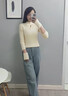 她享針織衫女半高領(lǐng)針織打底衫秋冬內搭純色修身上衣毛衣女T54Z121 曬單實(shí)拍圖