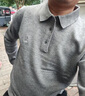 夢(mèng)特嬌羊絨加厚長(cháng)袖polo衫男中年羊毛針織翻領(lǐng)t恤打底衫 中灰 XL 175【建議140-155斤】 曬單實(shí)拍圖