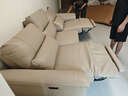 顧家家居（KUKA）門(mén)店同款現代功能皮電動(dòng)沙發(fā)6196【燕麥色】3人位2電動(dòng)帶翻倒幾 曬單實(shí)拍圖