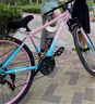 永久山地自行車(chē)成人山地車(chē)學(xué)生鋁合金變速油碟剎內走線(xiàn)男女士單車(chē)賽車(chē) 輻條/炫彩粉【京倉發(fā)貨 當/次日達】 24寸【適合：140-170cm】 24速【定位變速器】 曬單實(shí)拍圖