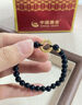 中國黃金（CHINA GOLD）黃金手鏈男女足金龍鳳平安扣手串飾品新年節生日禮物送女朋友老婆 龍鳳手鏈-黑  約0.3g 曬單實(shí)拍圖