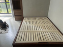 冰雨無(wú)床頭床架櫸木實(shí)木現代簡(jiǎn)約小戶(hù)型齊邊白橡木無(wú)靠背中古風(fēng)懸浮床 床+【適中】七星級舒適乳膠床墊+2柜 1.8*2米懸浮床【加密櫸木床板/送燈帶】 曬單實(shí)拍圖