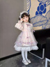 安妮優(yōu)兒（Anneyol）女童冬裝連衣裙2025新款冬季加絨洛麗塔公主裙女孩童裝春秋款裙子 粉色加絨 120 曬單實(shí)拍圖