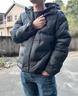 安踏（ANTA）面包羽絨服丨六度芯樊振東同款鵝絨服外套男冬季短款加厚棉服男裝 【鵝絨85% XL155g】基礎黑-5 S (男165) 曬單實(shí)拍圖