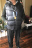 Walker Shop男女同款羽絨服馬甲冬季新款時(shí)尚連帽寬松黑金鵝絨背心保暖外套 黑色（男女同款） XL 【140-155斤】 曬單實(shí)拍圖