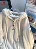 夏雨瑤慵懶寬松連帽毛衣韓版衛衣秋冬2025外穿新款加厚韓系針織上衣 杏色 M 建議95-105斤 曬單實(shí)拍圖