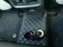 御馬全包圍汽車(chē)腳墊適用寶馬5系X3奧迪A6L Q5L奔馳GLE沃爾沃雷克薩斯 【雙層丨免拆安裝】黑色皮革+灰黑絲圈 曬單實(shí)拍圖