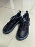 GIUENG品牌高檔男鞋春季新款2026輕便透氣高幫板鞋男頭層牛皮休閑鞋子男 黑色高幫【品牌男鞋】 40 【皮鞋碼】 曬單實(shí)拍圖