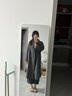 茵曼2025秋冬女裝新款100%綿羊毛雙面呢外套女美拉德翻駁洋氣長(cháng)款大衣 深花灰 S 155-162cm /95-110斤 曬單實(shí)拍圖