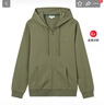 LACOSTE法國鱷魚(yú)男裝25春夏新款潮流純色簡(jiǎn)約連帽拉鏈衛衣|SH9809 BMY/卡其綠 M 4 曬單實(shí)拍圖