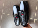 維絲圖西 VISTURSI品牌頭層牛皮豆豆鞋男真皮軟底一腳蹬男鞋2025新款潮流休閑皮鞋 黑色 38 曬單實(shí)拍圖