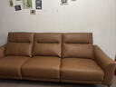 顧家家居（KUKA）門(mén)店同款極簡(jiǎn)風(fēng)牛皮沙發(fā)客廳零靠墻功能沙發(fā)6055C橙三人位2電動(dòng) 曬單實(shí)拍圖
