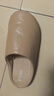優(yōu)調靜音棉拖鞋女輕奢時(shí)尚居家地板防滑高級感皮拖鞋秋冬 奶茶色40-41 曬單實(shí)拍圖