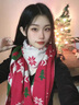 CHALL KITTY圍巾女秋冬季小鹿保暖圍脖午休護頸三八女神節生日禮物送女友老婆 雪花麋鹿-生日圣誕節禮物高檔實(shí)用送女生老婆 曬單實(shí)拍圖