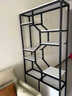 冠私（Guansi）辦公室隔斷鐵藝屏風(fēng)遮擋客廳現代簡(jiǎn)約收納置物架多層柜門(mén)廳玄關(guān)柜 黑架+暖白色板 80*24*200 曬單實(shí)拍圖