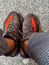 阿迪達斯Yeezy350透氣男鞋灰橙椰子休閑鞋GW1229 38 曬單實(shí)拍圖