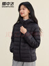 雪中飛女士輕薄羽絨服秋冬季時(shí)尚百搭連帽短款外套大口袋設計保暖羽絨衣 曬單實(shí)拍圖