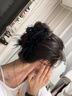 花詩(shī)可趙露思同款黑色羽毛抓夾女后腦勺鴕鳥(niǎo)毛發(fā)夾毛毛鯊魚(yú)夾秋冬發(fā)飾品 麥穗羽毛抓夾【11cm】 曬單實(shí)拍圖