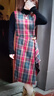 ELAND【新系列】衣戀連衣裙女格紋含羊毛不規則下擺裙子25秋新 撞色(99)MIX S 曬單實(shí)拍圖