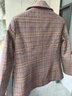 俞兆林媽媽裝秋裝格子外套女短款秋季2024新款洋氣休閑裝衣服中老年女裝 卡其色 XL （建議90-110斤） 曬單實(shí)拍圖