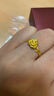 金至尊（3DG Jewellery）野玫瑰黃金戒指女款足金戒指新款黃金素戒送禮生日禮物計價(jià) 金重3.20克（配珠寶禮盒） 曬單實(shí)拍圖