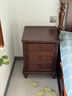 一具一家美式全實(shí)木床頭柜小美風(fēng)格核桃木原木三抽屜臥室床頭儲物柜子 9958床頭柜45×42×62CM 曬單實(shí)拍圖