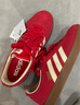 adidas「T頭鞋」VL COURT復古休閑板鞋德訓鞋男女阿迪達斯輕運動(dòng) 淺猩紅/暖香草色/黃色   37 曬單實(shí)拍圖