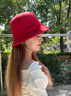 南極人羊毛呢漁夫帽女秋冬英倫復古優(yōu)雅氣質(zhì)赫本風(fēng)顯臉小盆帽禮帽高級感 酒紅色【高定版-時(shí)尚博主推薦】 曬單實(shí)拍圖