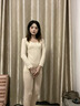 帕蘭朵玻尿酸潤膚】女士面膜衣上衣肌底衣內搭超薄無(wú)痕保暖內衣女膚L 曬單實(shí)拍圖
