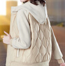 俞兆林薄款棉服女輕薄秋冬2026新款洋氣媽媽裝冬季外套連帽短款加絨棉衣 米白 L (建議95-110斤） 曬單實(shí)拍圖