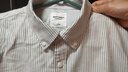 BLACKMONDAY純棉牛津紡長(cháng)袖襯衫男全棉豎條紋男士抗皺免燙商務(wù)休閑襯衣 曬單實(shí)拍圖