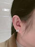 蔓笙S999銀梅花耳掛式耳釘女小眾設計感足銀耳鉤耳環(huán)百搭養耳洞耳飾 999足銀梅花耳鉤【單只】 曬單實(shí)拍圖