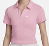 耐克NIKE女短袖T恤 POLO衫 運動(dòng)休閑 簡(jiǎn)約時(shí)尚DV7885-699粉M 曬單實(shí)拍圖