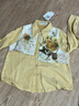 兩三事梵高文藝 秋日暖陽(yáng) 2025秋季新款文藝風(fēng)印花拼接假兩件襯衫 土黃 S 曬單實(shí)拍圖