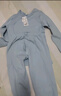 貓人兒童內衣套裝純棉男童中高領(lǐng)秋衣秋褲青少年內衣 圓領(lǐng)灰藍 160  曬單實(shí)拍圖