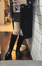 思加圖楊冪同款冬季馬鞍靴騎士靴長(cháng)靴女EEZ42DG5 酷颯黑 38 曬單實(shí)拍圖