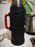 恩爾美德國保冷熱壺大號大容量戶(hù)外316不銹鋼保溫杯車(chē)載旅行登山暖水瓶 黑2000ml【可裝4斤水/保溫72H】 曬單實(shí)拍圖