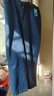 秋冬厚款牛仔褲中老年男士寬松寬松直筒高腰深襠休閑褲爸爸長(cháng)褲子 淺藍色AB【厚款一條裝】 33【腰圍二尺六135-145斤】 曬單實(shí)拍圖