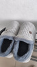 大碼棉拖鞋秋冬包跟室內家居厚底保暖加絨防滑棉鞋男女月子鞋老人 淺灰色/【防滑加厚毛絨】*升級款 40-41 （推薦39-40） 曬單實(shí)拍圖
