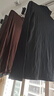登森奧奧半高領(lǐng)打底衫女莫代爾內搭秋冬修身長(cháng)袖t恤女上衣中領(lǐng)秋衣 黑色+咖啡色 XL 建議110-120斤 曬單實(shí)拍圖