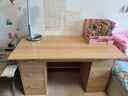 佳家林（JIAJIALIN）辦公桌實(shí)木電腦桌辦公室職員財務(wù)工位雙人位桌椅組合簡(jiǎn)易書(shū)桌子 【五抽帶門(mén)】松木色120cm cm 曬單實(shí)拍圖