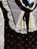 LULUALWAYS我愛(ài)露露25冬季新款復古蕾絲拼接絲絨優(yōu)雅浪漫女連衣裙 咖啡色 M 曬單實(shí)拍圖