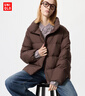 優(yōu)衣庫【狂歡價(jià)】女裝羽絨茄克/柔軟面料外套夾克479212 37 栗色 S 曬單實(shí)拍圖