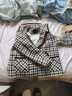 Olrain歐芮兒格紋小香風(fēng)短外套女秋冬復古翻領(lǐng)小個(gè)子上衣優(yōu)雅簡(jiǎn)約 格子 M 曬單實(shí)拍圖