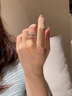 FEILACK人工培育鉆石六爪鉆戒女1克拉銀訂婚送老婆送女朋友生日禮物 1克拉 定制圈口聯(lián)系客服（人工培育真鉆） 曬單實(shí)拍圖