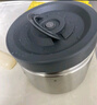 樂(lè )扣樂(lè )扣（LOCK&LOCK）三層便攜式304不銹鋼保溫飯盒保溫桶便當盒+飯盒包 深灰色2L 曬單實(shí)拍圖